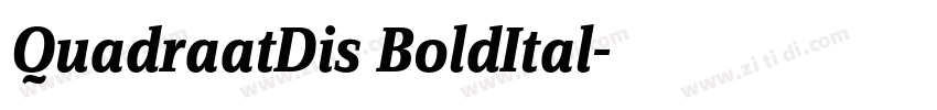 QuadraatDis BoldItal字体转换